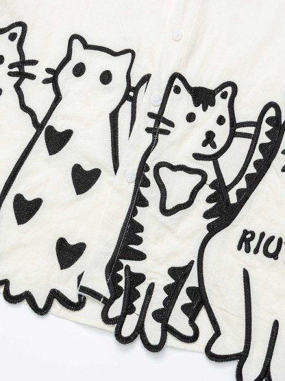 [Copy][Copy]OYL-Lab  90s Varsity 94 Print Patchwork Shirt