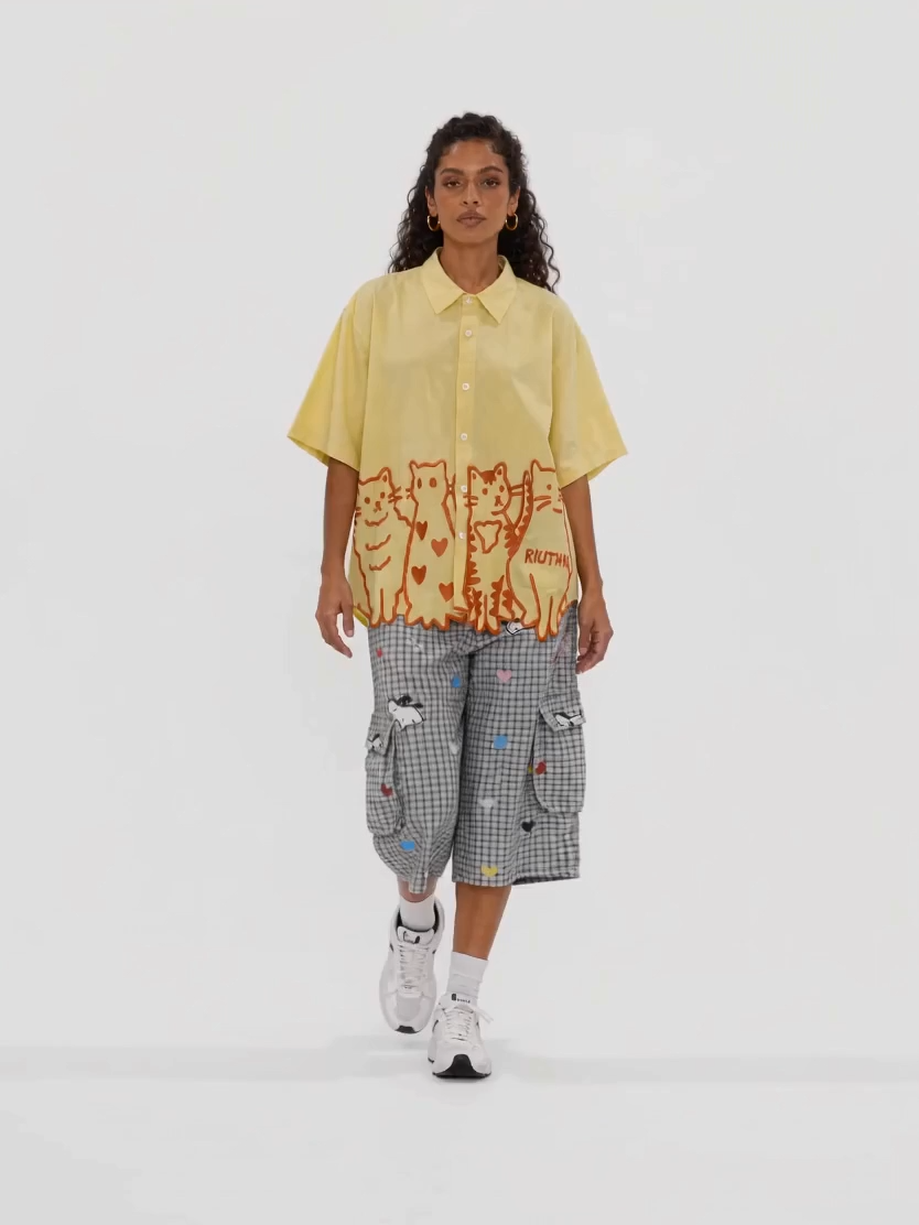 [Copy][Copy][Copy][Copy]OYL-Lab Star Patch Washed Denim Jorts