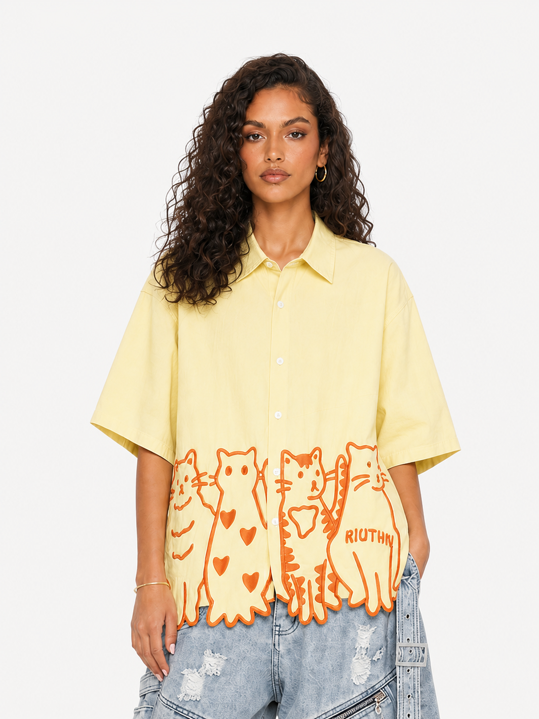 [Copy][Copy]OYL-Lab  90s Varsity 94 Print Patchwork Shirt