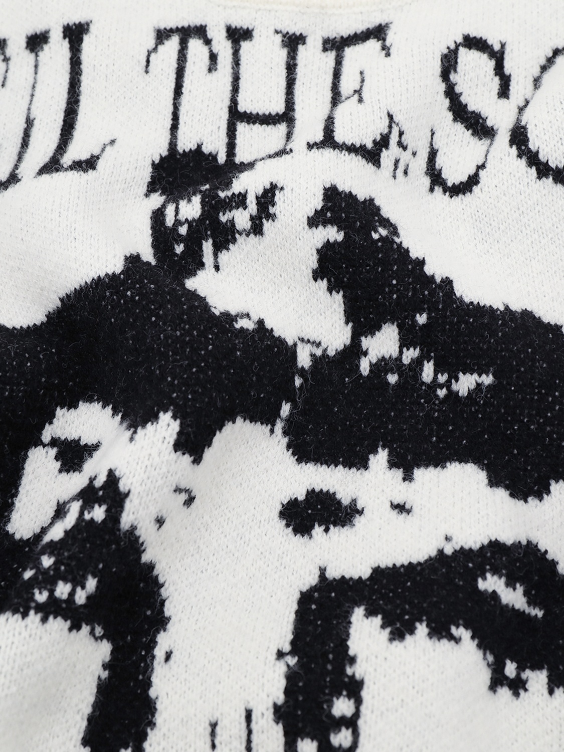 OYL-Lab Cross Figure Jacquard Crewneck Sweater