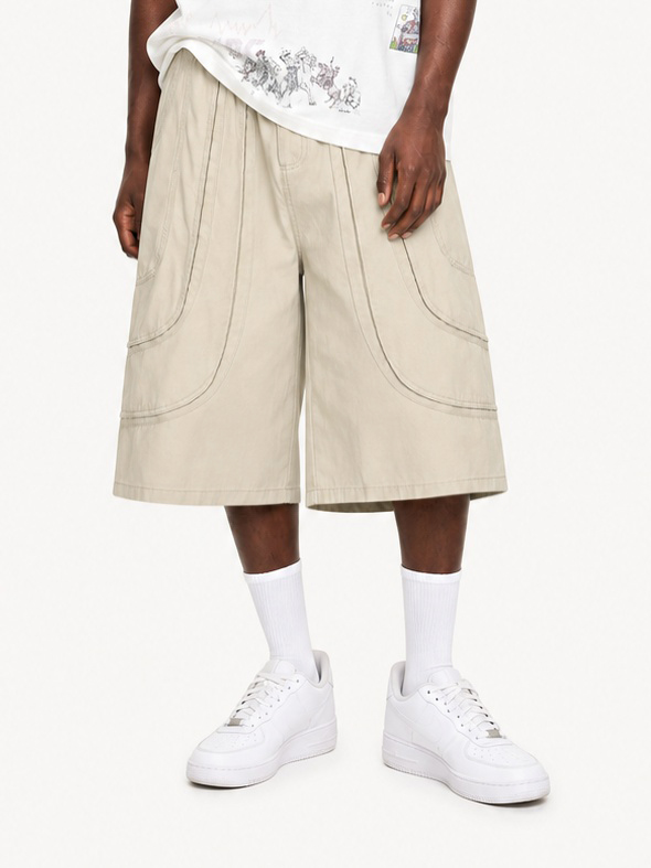OYL-Lab Deconstructed Seam Panel Cargo Shorts
