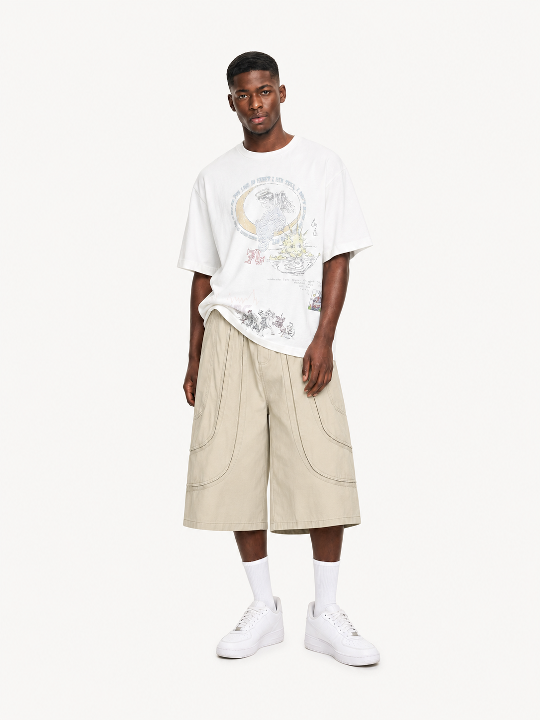 OYL-Lab Deconstructed Seam Panel Cargo Shorts