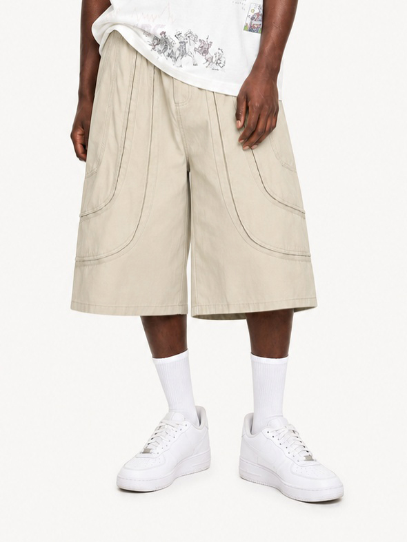 OYL-Lab Deconstructed Seam Panel Cargo Shorts