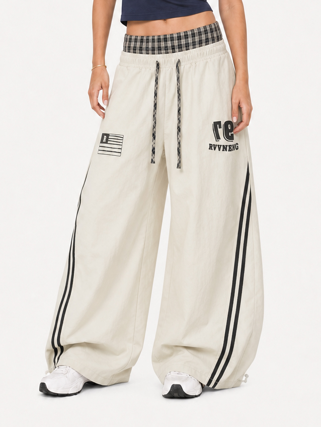 [Copy]OYL-Lab Pink Leopard Print Embroidery Sweatpants