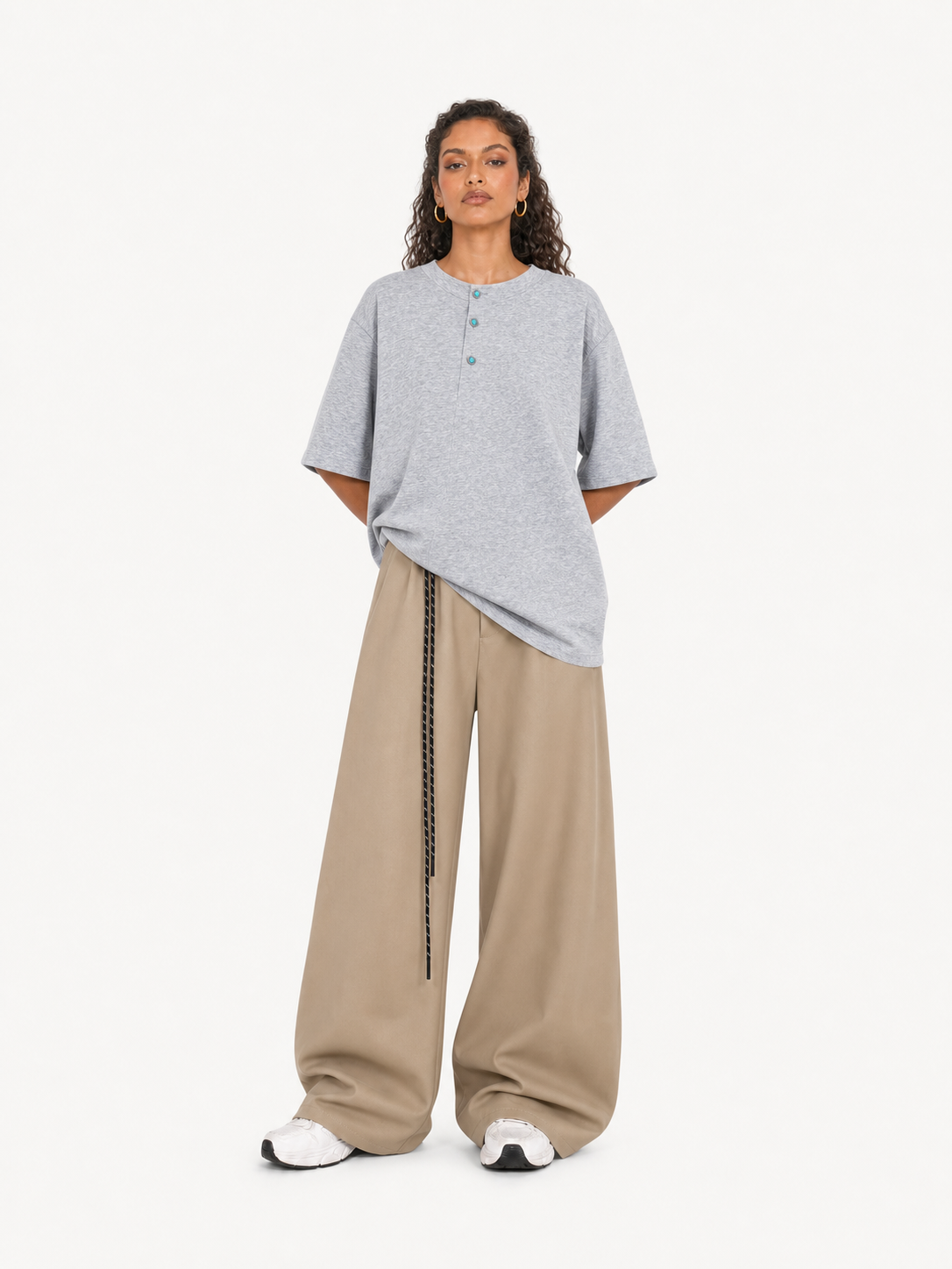 OYL-Lab Pleated Baggy Wide Leg Trousers 