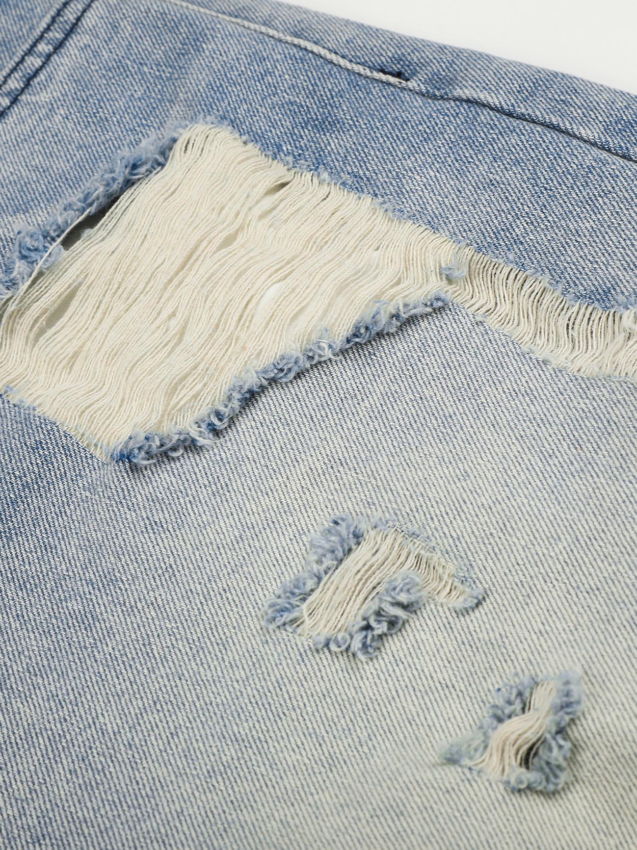 OYL-Lab Distressed Ripped Baggy Denim Jorts
