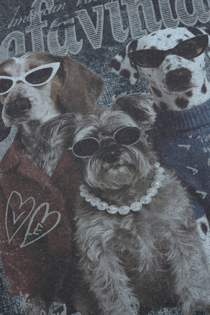 OYL-Lab Washed Cool Puppy Graphic Tee