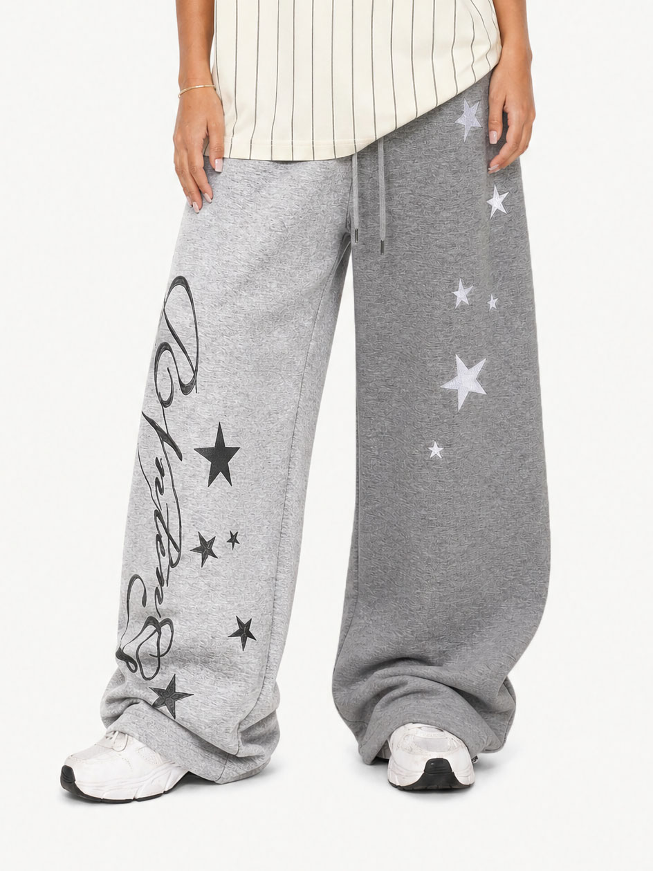 OYL-Lab Two-Tone Split Baggy Sweat Pants