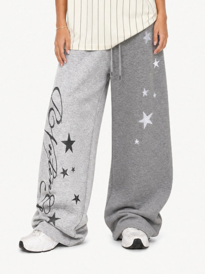 OYL-Lab Two-Tone Split Baggy Sweat Pants