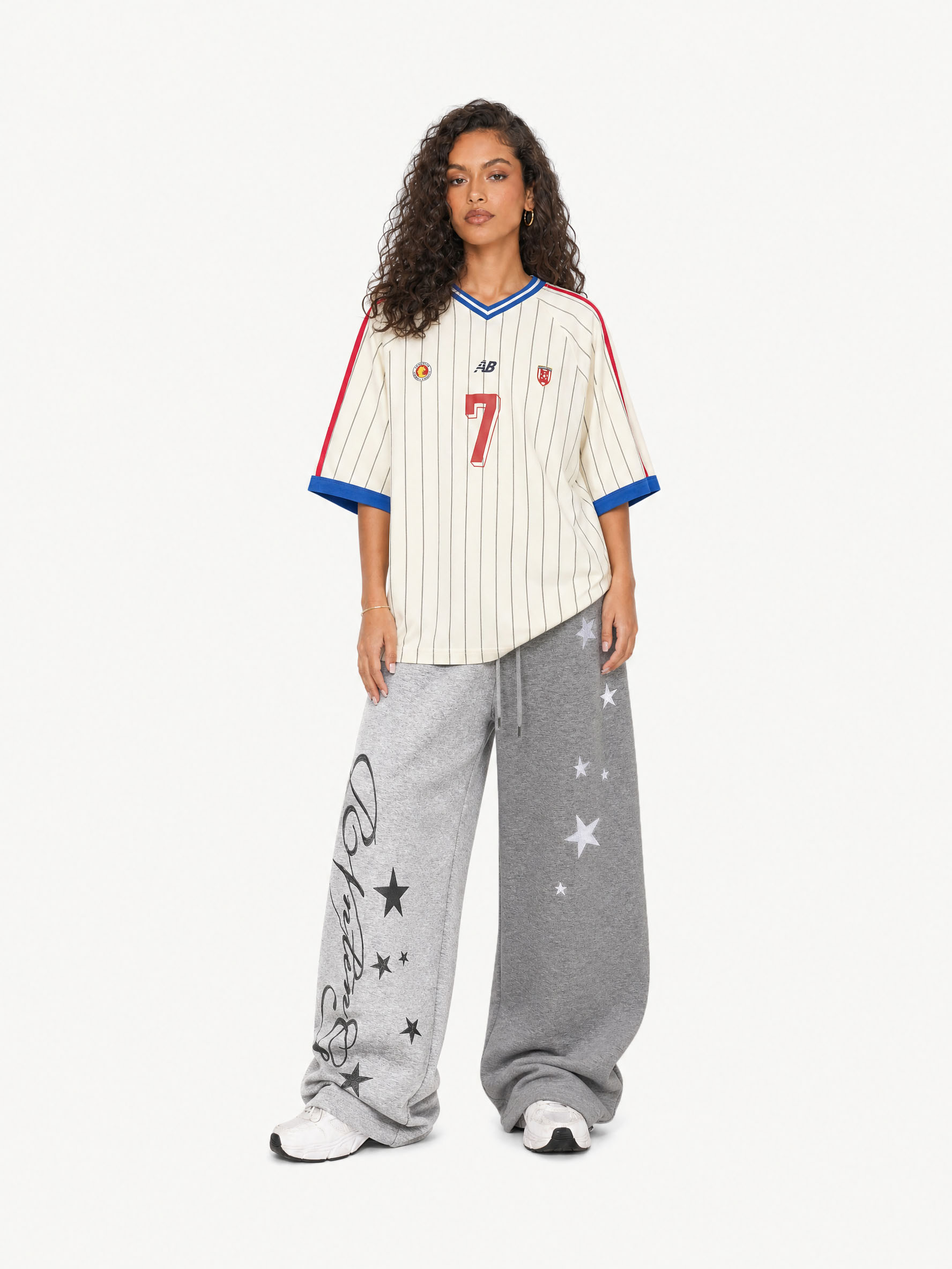 OYL-Lab Two-Tone Split Baggy Sweat Pants