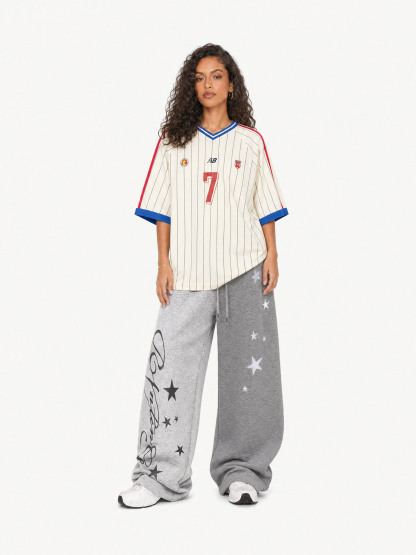 OYL-Lab Two-Tone Split Baggy Sweat Pants