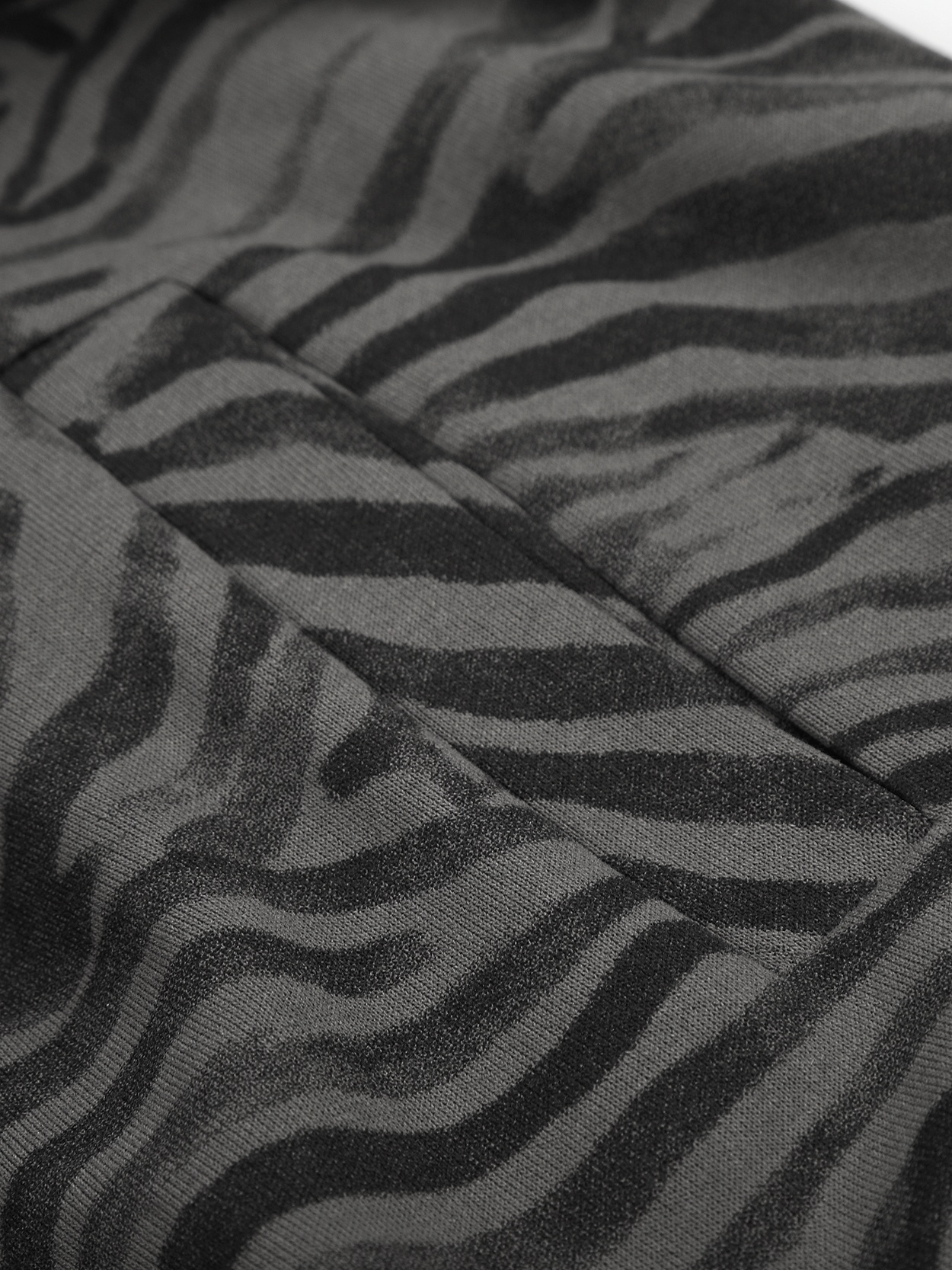 OYL-Lab Zebra Print Studded Zip Up Hoodie
