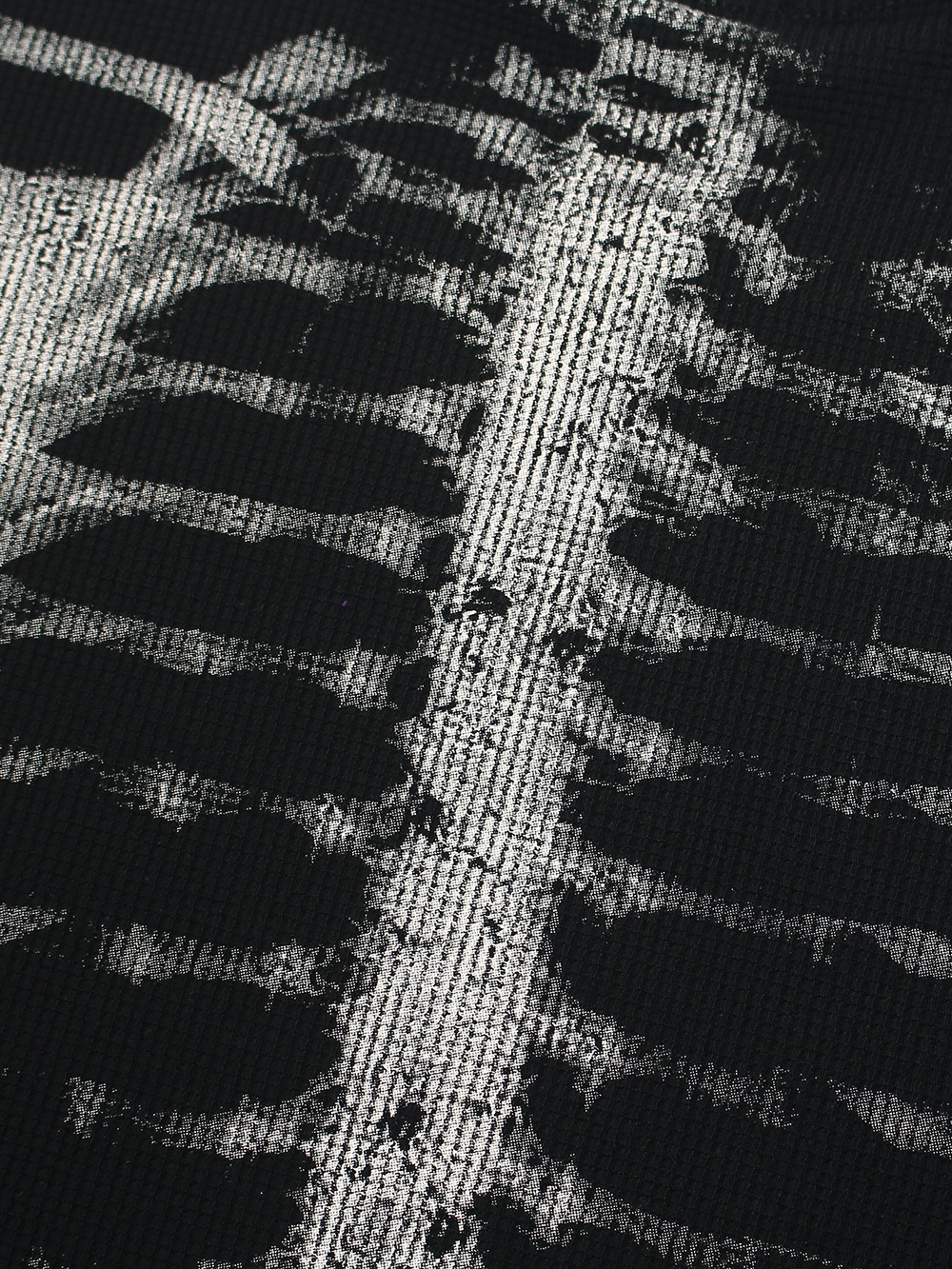 OYL-Lab Waffle Knit Skeleton Graphic Tee