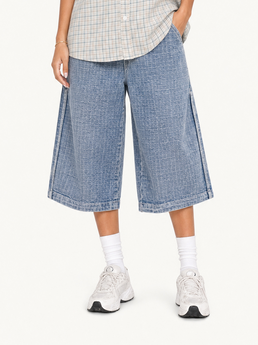 OYL-Lab Textured Grid  Baggy Jorts