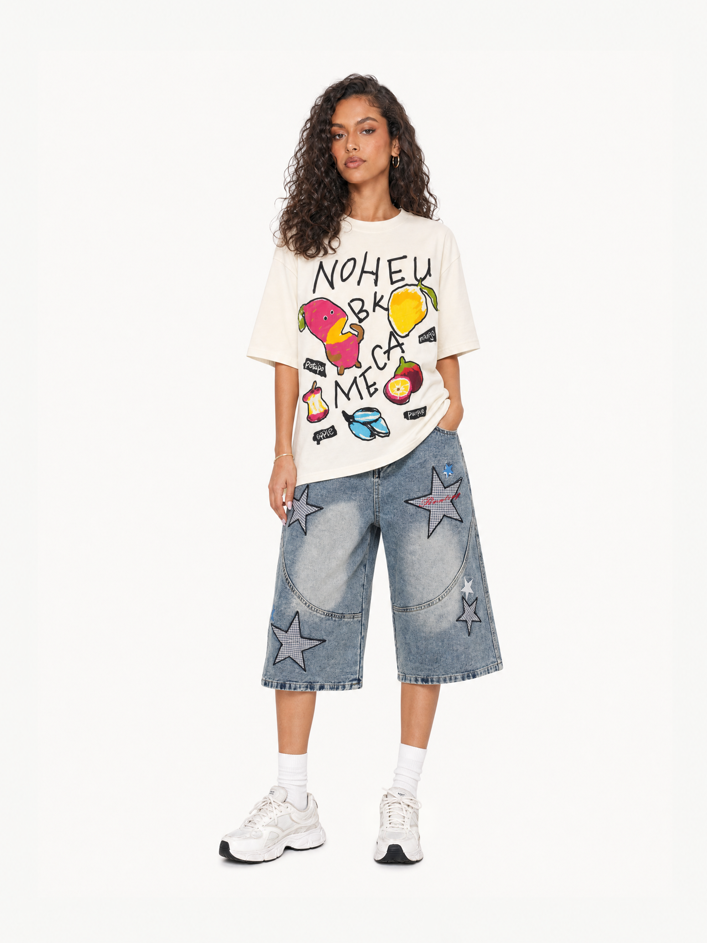 OYL-Lab  Hand Drawn Cartoon Fruit Tee