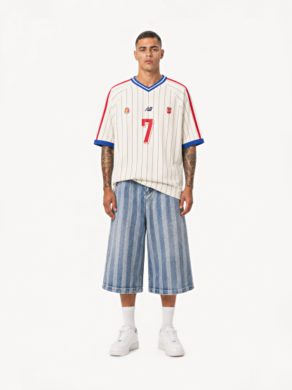 OYL-Lab Vintage Striped #7 Soccer Jersey Tee
