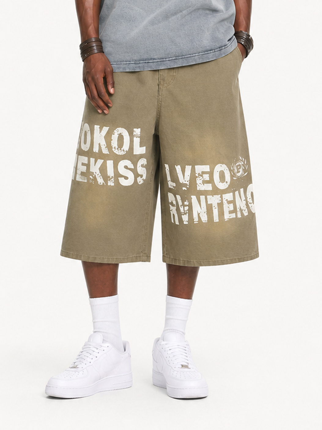 OYL-Lab Vintage  Letter Jorts