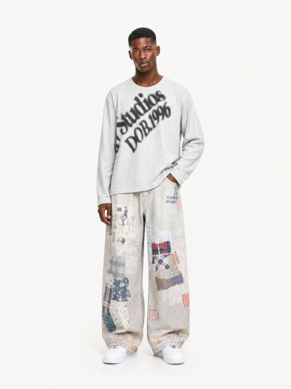 OYL-Lab Blur Text Long Sleeve Tee