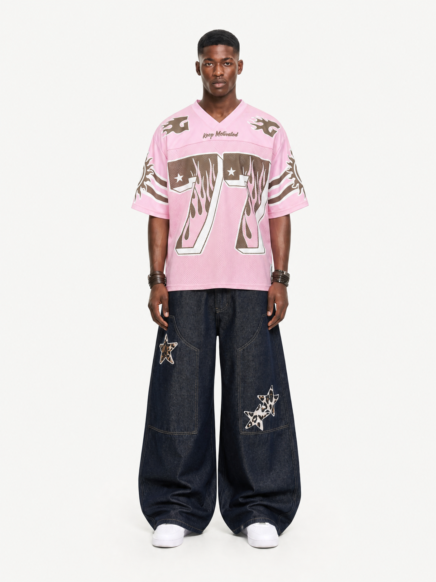 OYL-Lab Mesh Flame 77 Graphic Jersey Tee