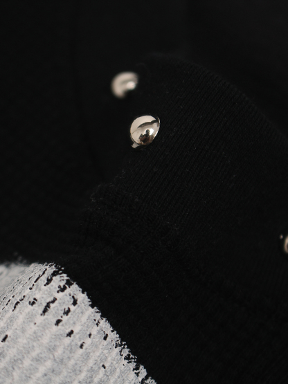 OYL-Lab Stud Collar Cross Figure  Waffle Tee