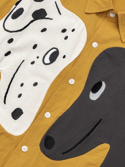 OYL-Lab Dog Embroidery Long Sleeve Shirt