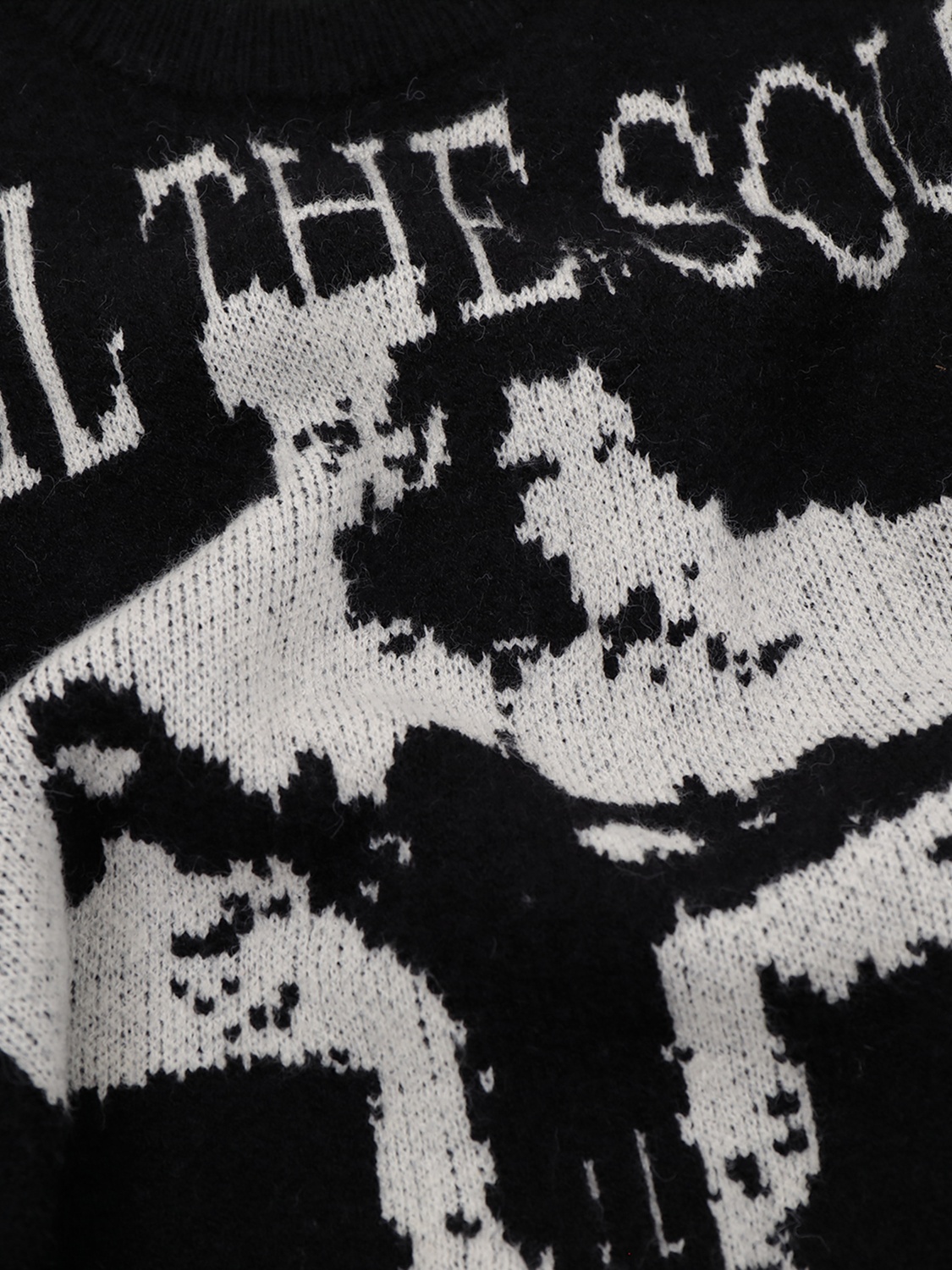 OYL-Lab Cross Figure Jacquard Crewneck Sweater