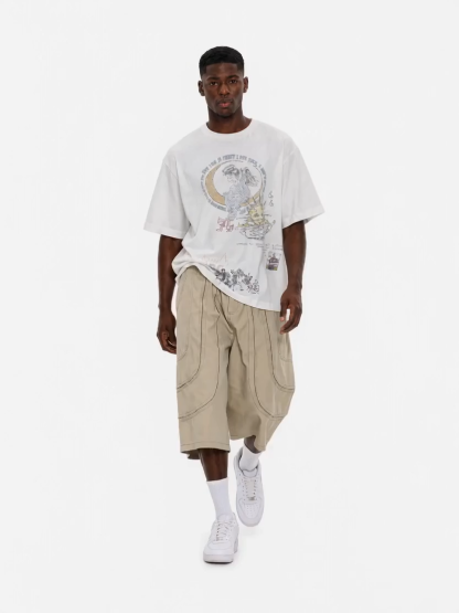 OYL-Lab Deconstructed Seam Panel Cargo Shorts