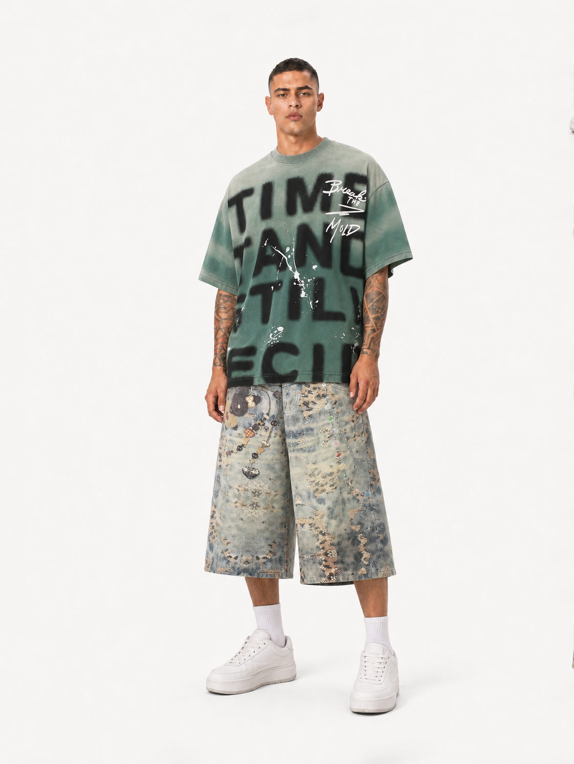 OYL-Lab Spray Dye Splatter Letter Tee