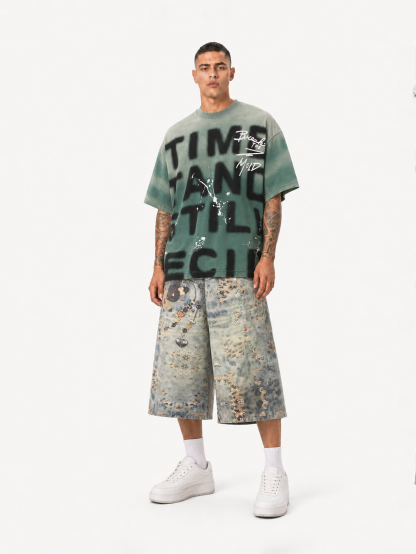 OYL-Lab Spray Dye Splatter Letter Tee