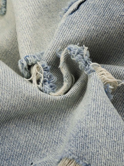 OYL-Lab Distressed Ripped Baggy Denim Jorts