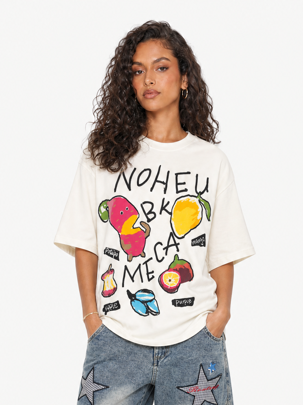 OYL-Lab  Hand Drawn Cartoon Fruit Tee