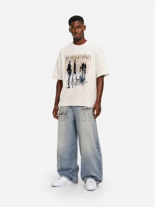OYL-Lab Grunge Faded Collage Graphic Tee