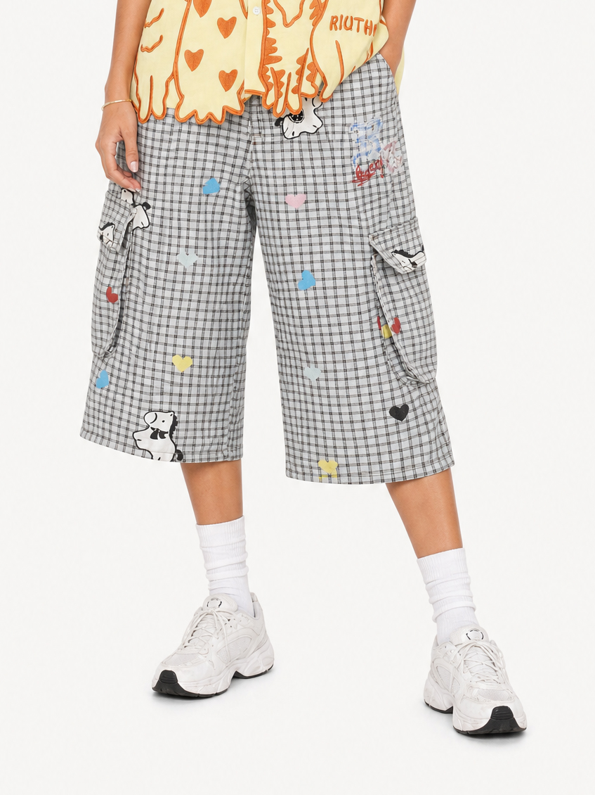 [Copy][Copy][Copy][Copy]OYL-Lab Star Patch Washed Denim Jorts