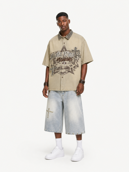 [Copy]OYL-Lab Textured Grid  Baggy Jorts