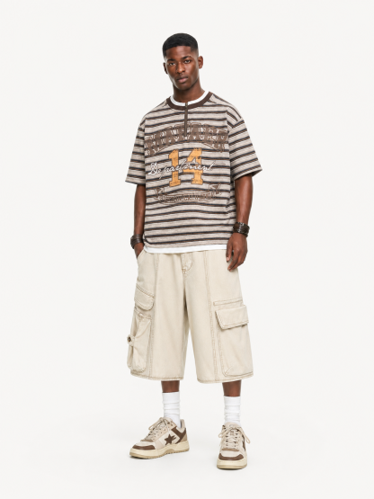 [Copy][Copy][Copy][Copy][Copy][Copy][Copy][Copy][Copy][Copy][Copy][Copy]OYL-Lab Waffle Rib Distressed Letter Print Tee