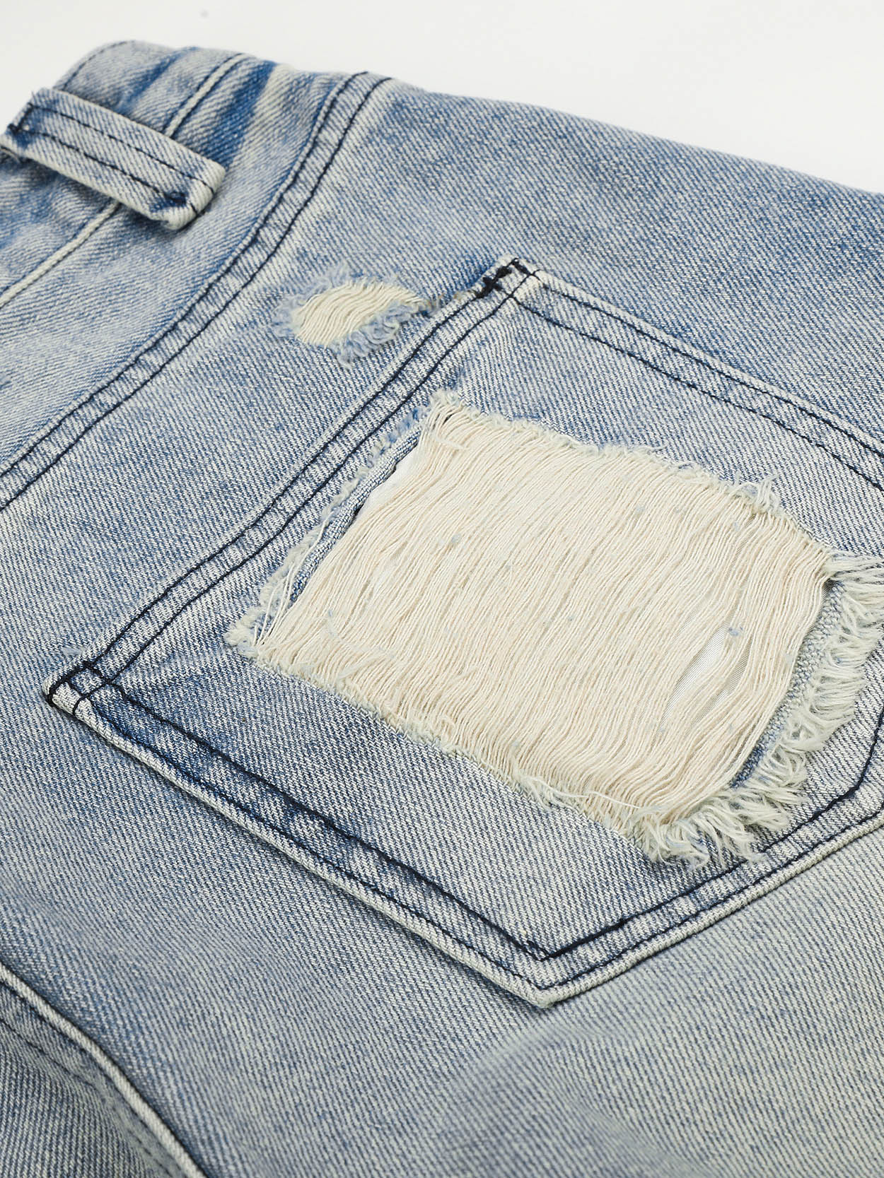 OYL-Lab Distressed Ripped Baggy Denim Jorts