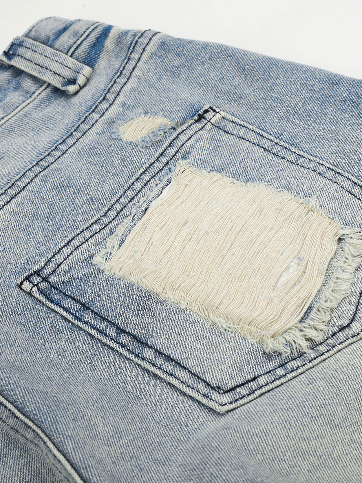 OYL-Lab Distressed Ripped Baggy Denim Jorts