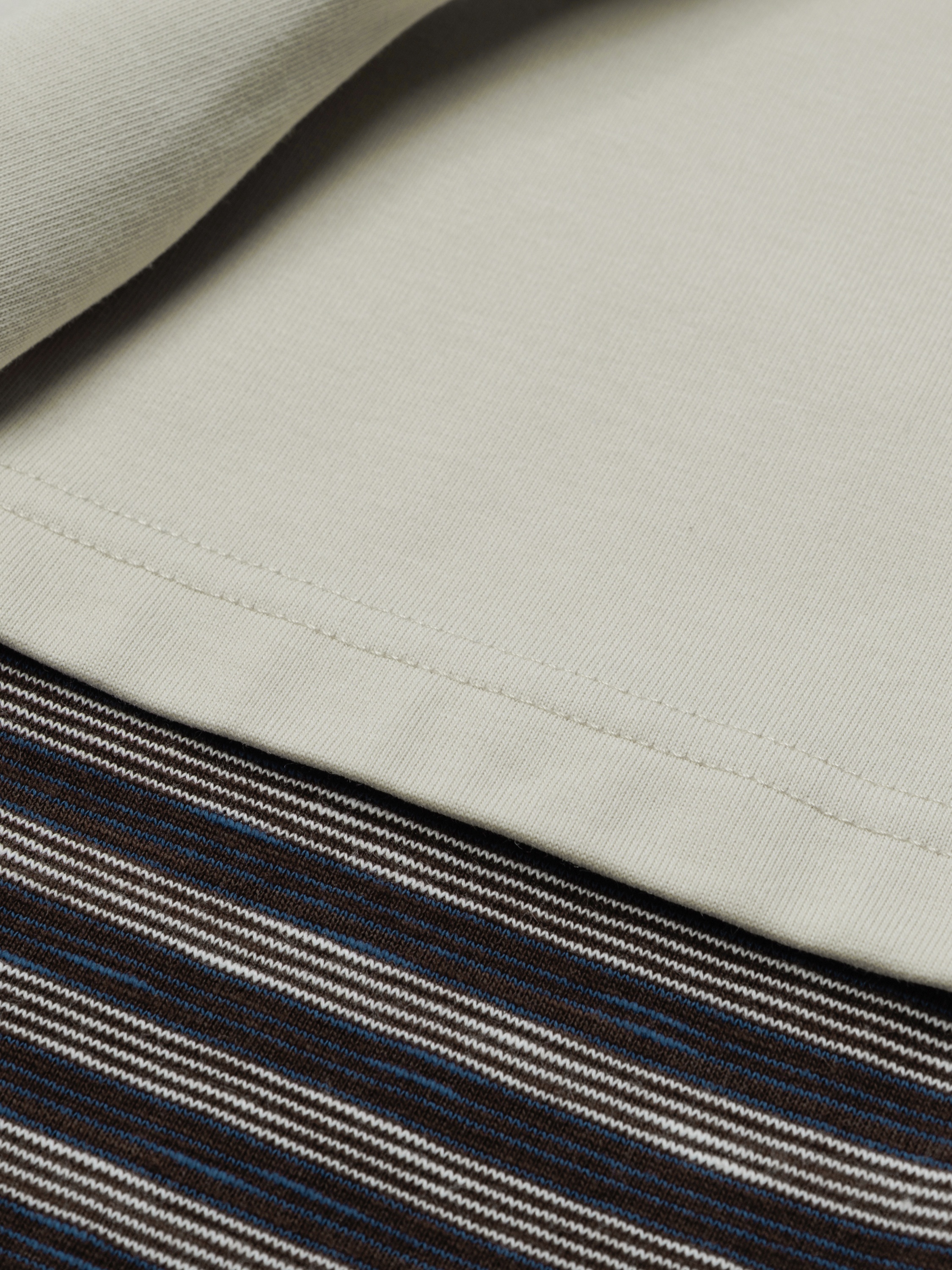 OYL-Lab Striped Layered Polo Long Sleeve Tee
