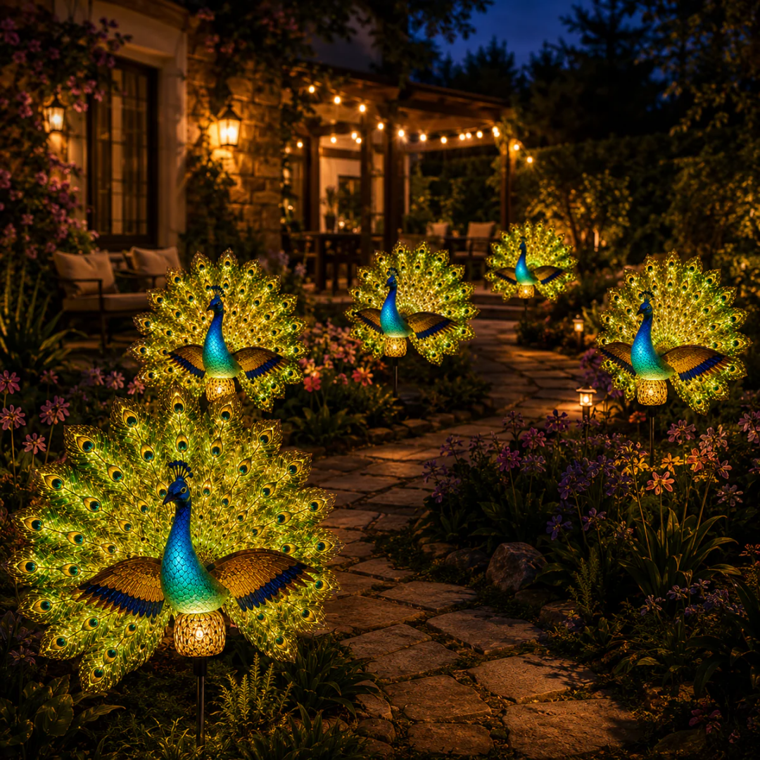 🔥Last Day 69% OFF🦚Solar Peacock Garden Sculpture