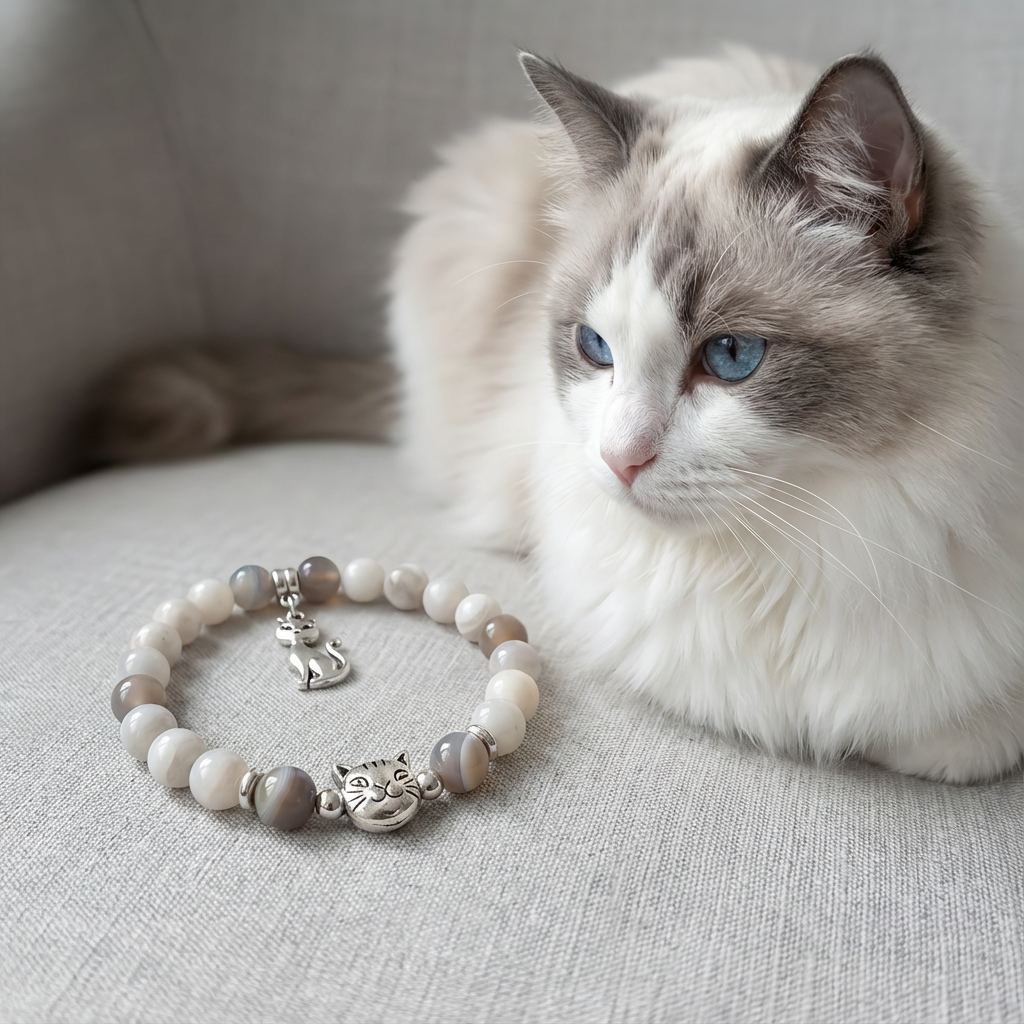 Custom Chocolate Ragdoll Cat Bracelet
