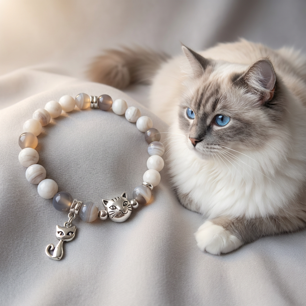 Custom Chocolate Ragdoll Cat Bracelet