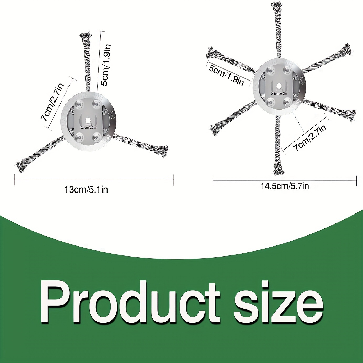 🔥2026 Upgraded Heavy-Duty Steel Wire Trimmer Head – Universal Weed Cutting Attachment🔥