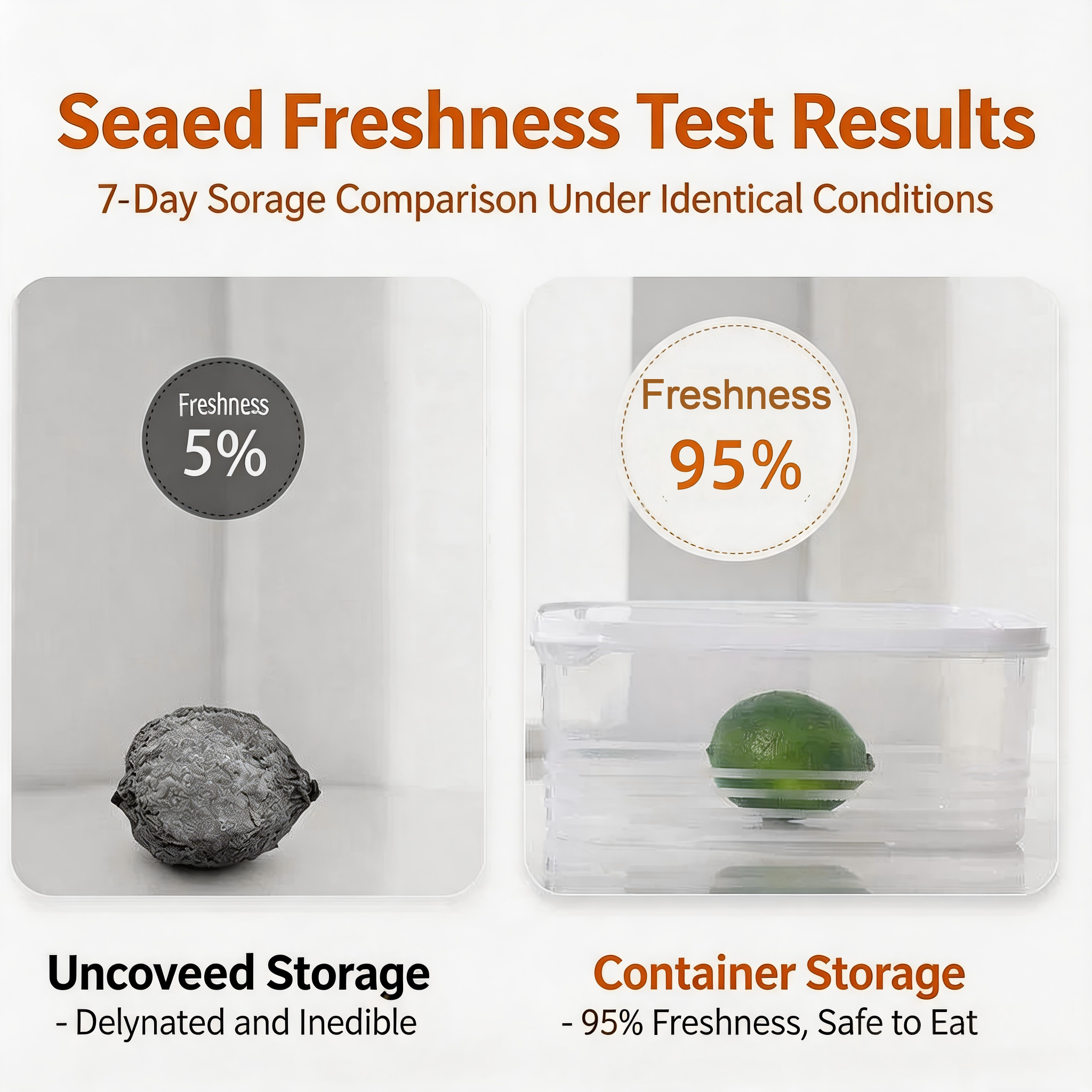 [Food-grade airtight food storage container] Lock in freshness and say goodbye to a cluttered refrigerator!