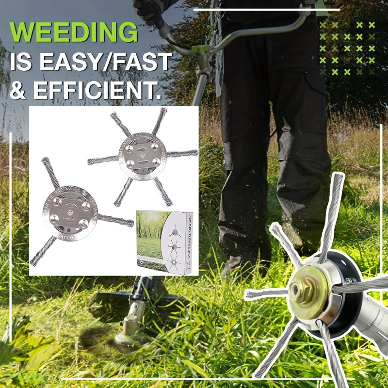 🔥2026 Upgraded Heavy-Duty Steel Wire Trimmer Head – Universal Weed Cutting Attachment🔥