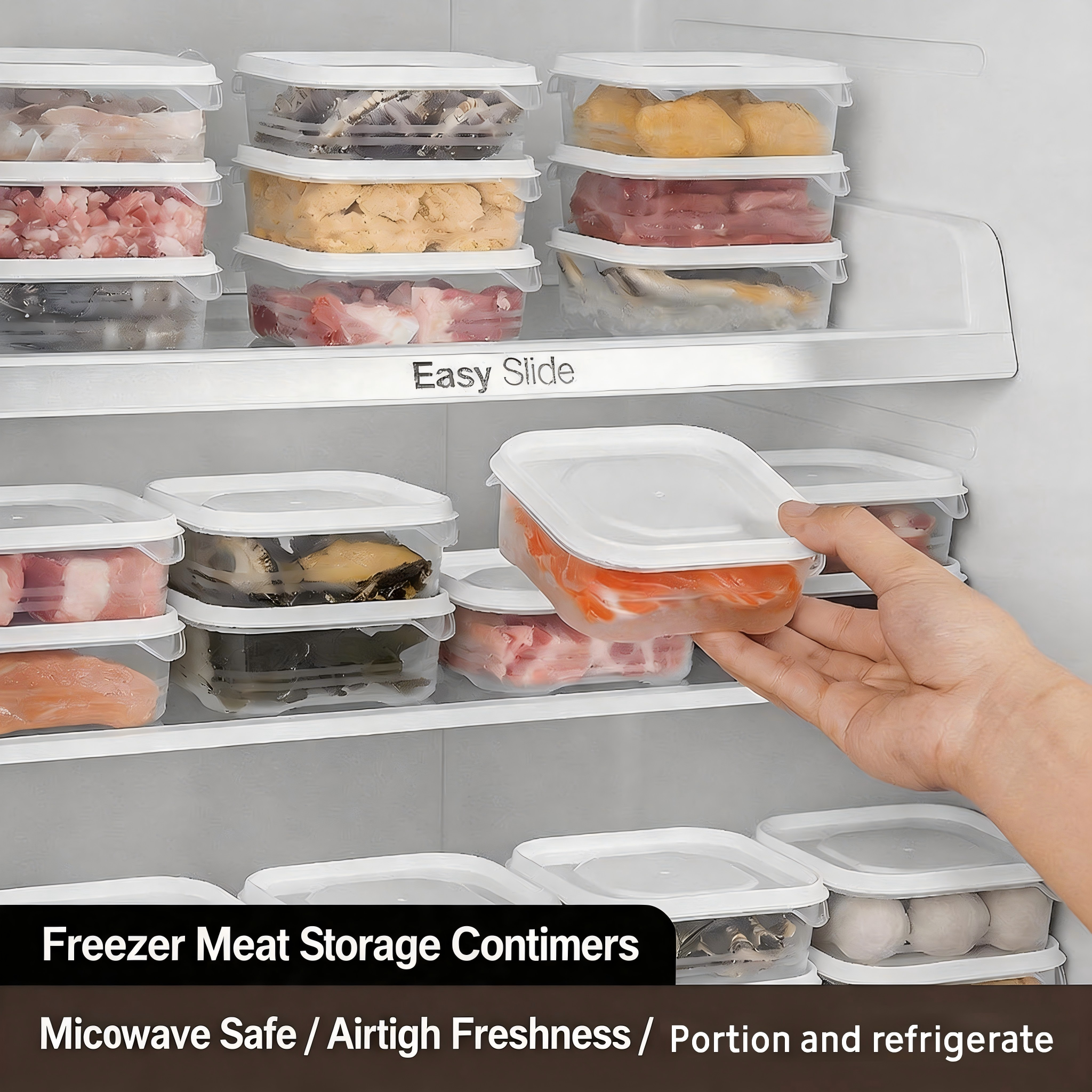 [Food-grade airtight food storage container] Lock in freshness and say goodbye to a cluttered refrigerator!
