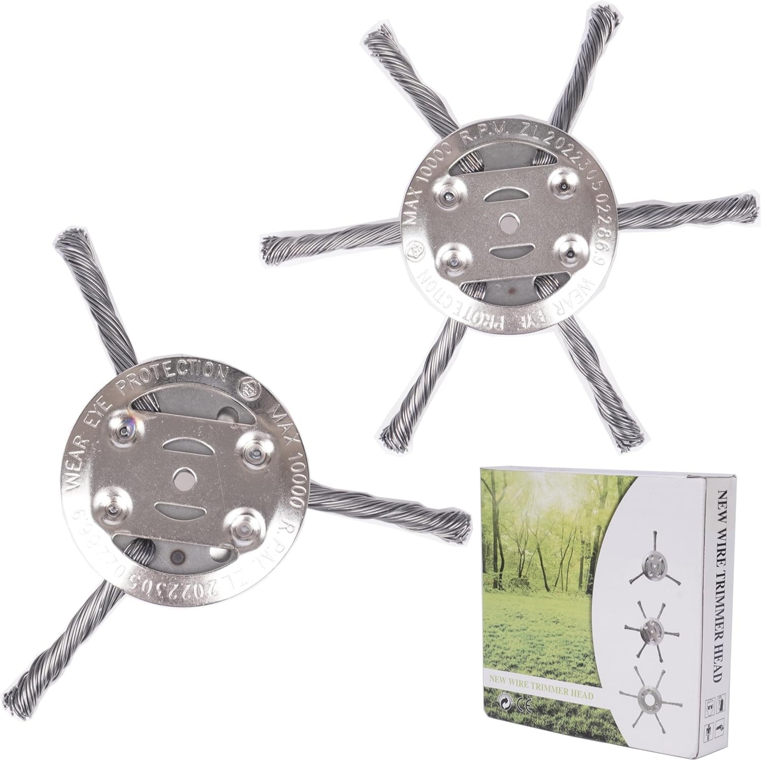 🔥2026 Upgraded Heavy-Duty Steel Wire Trimmer Head – Universal Weed Cutting Attachment🔥