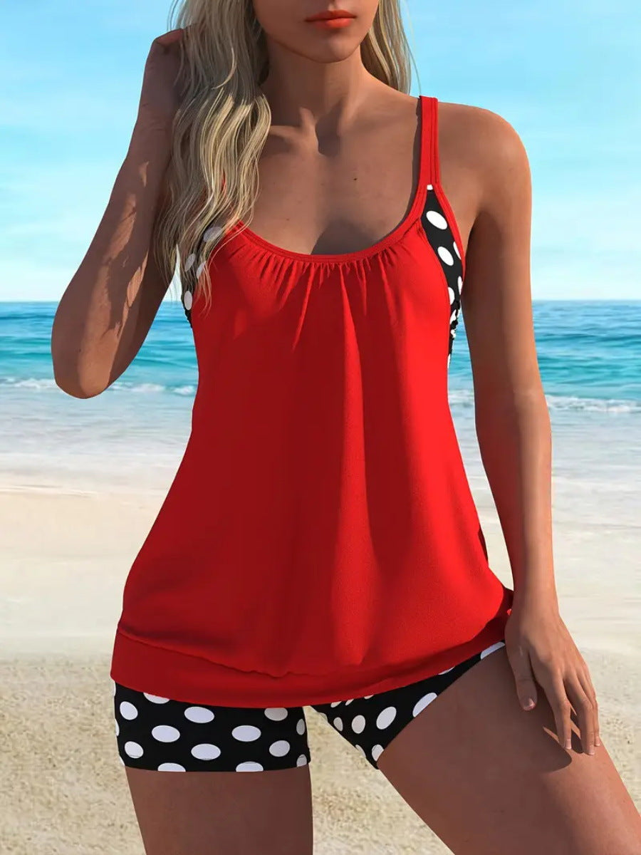🥳SUMMER HOT SALE🥳💞50K+ SOLD!💥50% OFF! 🔥Women’s Polka Dot Two-Piece Swimsuit – Flattering Fit & Chic Summer Style 🌊✨
