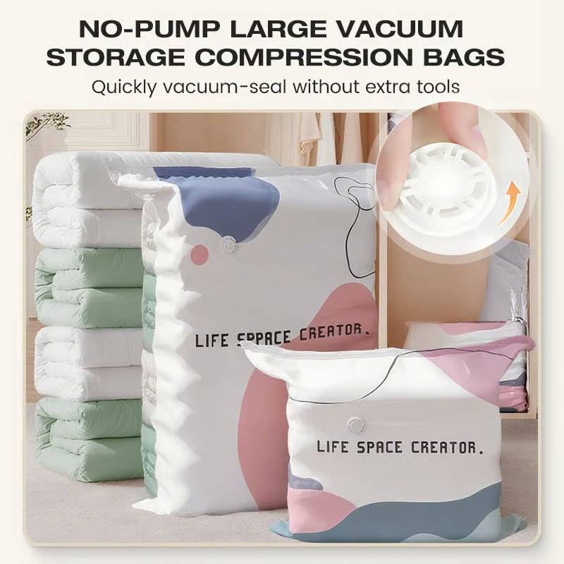 📦 Large-Capacity Vacuum Bags – No Pump Needed! 💨✨