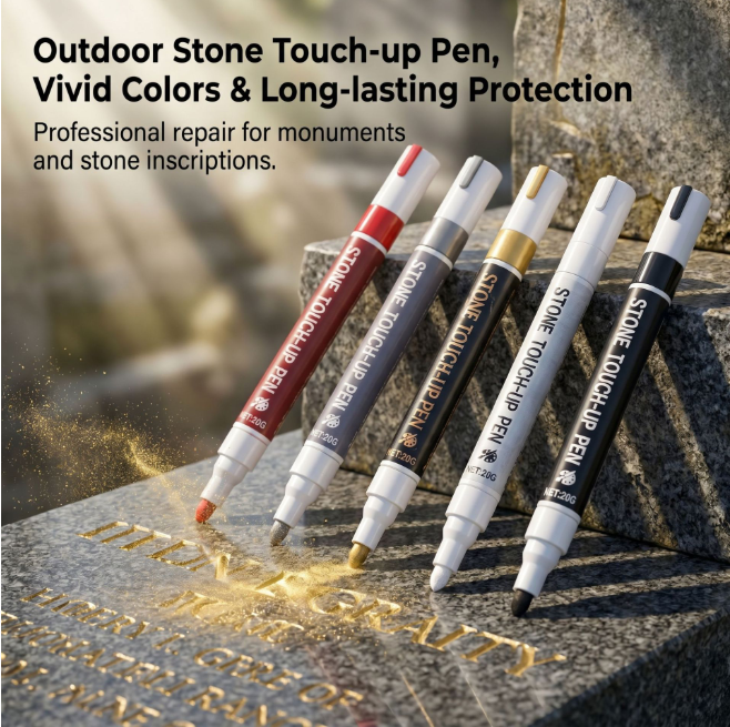 🐦Gold Tombstone Marker Pen-Bring Faded Memorial Lettering Back to Life(Pack of 2)