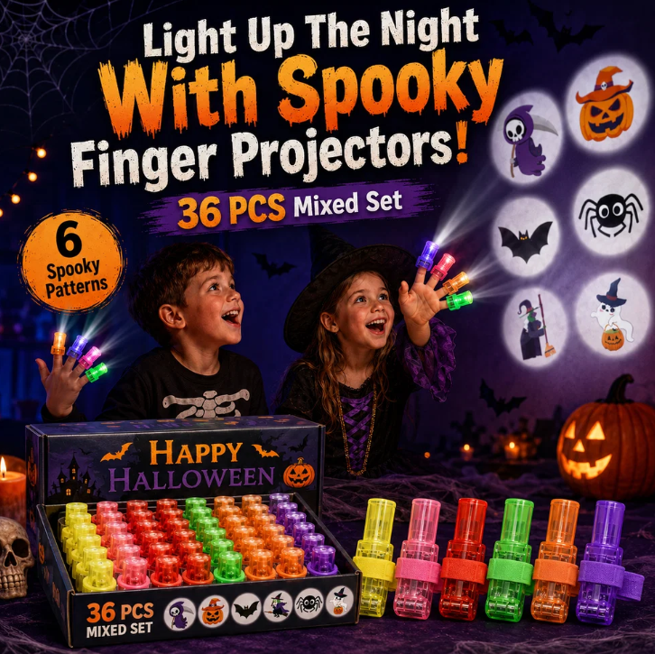🎃 Spooky Pattern Finger Projector Lights 